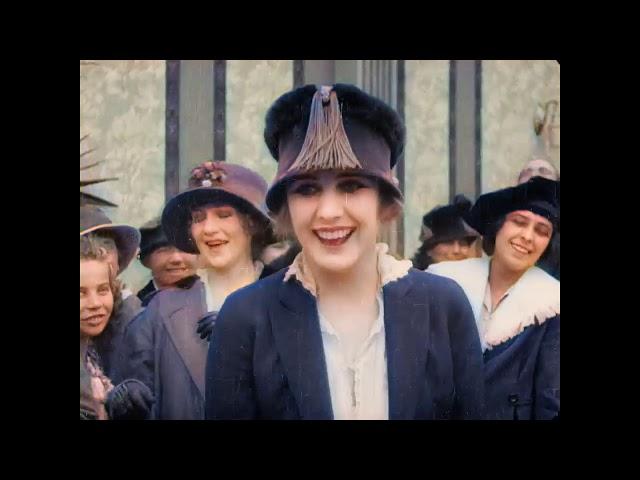 The Rink l Charlie Chaplin l Funny Silent Comedy Film (1916) - color