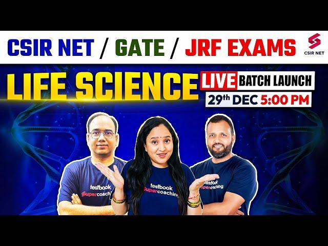 CSIR NET/JRF Live Batch Launch | JRF 2024 Preparation Live Classes on testbook #csirnet2024