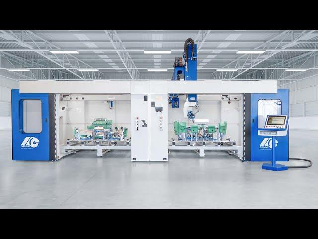 High-end 5-axis CNC milling machine double-gantry: machining of plastic and composite material