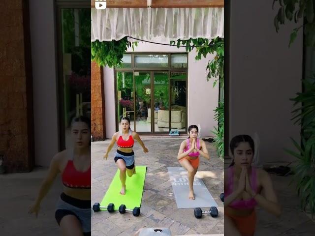 Sara Ali khan and jhanvi Kapoor working out Together latest instagram reel 2021