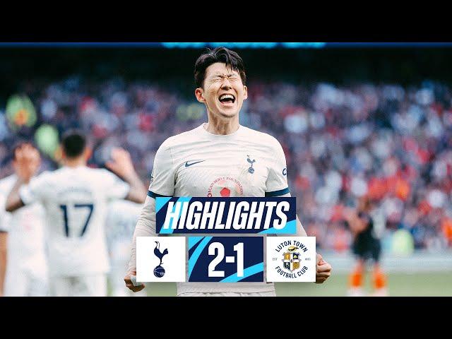 TOTTENHAM HOTSPUR 2-1 LUTON TOWN // PREMIER LEAGUE HIGHLIGHTS // SON STRIKES THE WINNER