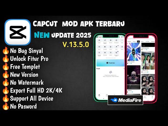 New Update!! Capcut Mod Apk Pro Terbaru 2024 Versi 13.5.0 Terbaru || No Watermark, Unlock Pro