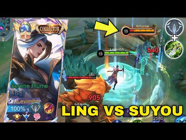 TUTORIAL LING HOW TO DESTROY SUYOU THE NEW HERO!! LING FASTHAND GAMEPLAY WITH BEST BUILD & EMBLEM!!