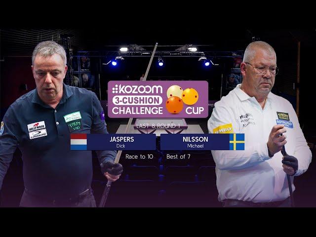 3-Cushion Kozoom Challenge Cup 2022 - Last 8 - Dick Jaspers vs Michael Nilsson