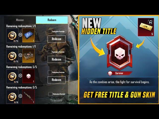  Brand New Hidden Title | How To Get ( Survivor ) Title In One Day | Best Tips And Tricks | PUBGM