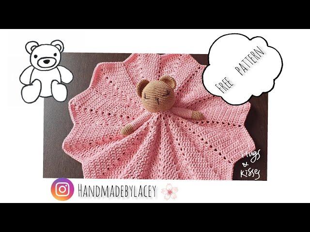 Crochet Bear Lovey ( Free Pattern ) Tutorial [ Security Blanket ]