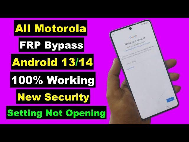 All Motorola FRP Bypass Android 13/14 Open Setting Not Work Moto App Not Show | Final Without PC