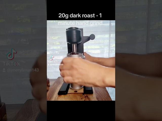 1 min to grind 20g dark roast w/ HG-1 Prime #espresso #coffee #grinder #asmr #fyp