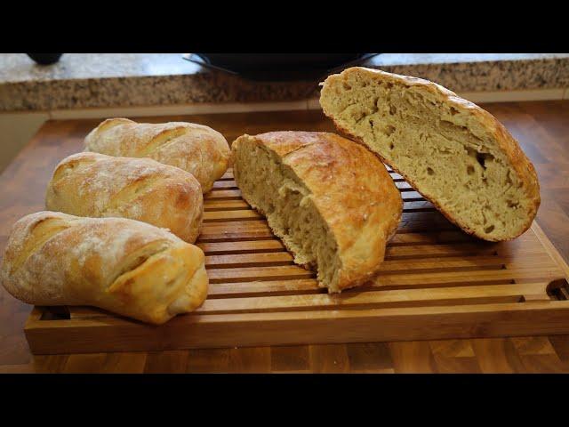 PÃO CASEIRO RÚSTICO SEM AMASSAR FÁCIL E CROCANTE