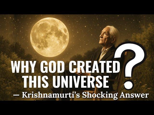 🜃 Why God Created This Universe? ⫷ Krishnamurti’s Shocking Answer 🜄⭑