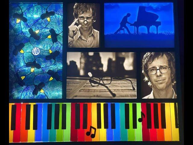 Ben Folds Stained Glass and Lithophanes Lightbox - I call this piece "Fangirl"