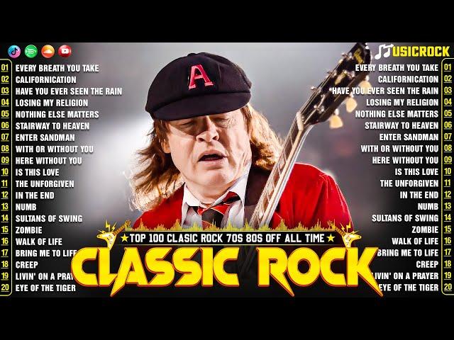 Classic Rock 70s 80s 90s SongsQueen, Guns N Roses, ACDC, The Police, Bon Jovi, U2, Pink Floyd