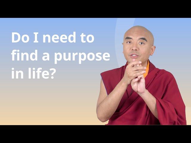Do I need to find a purpose in life?  — Mingyur Rinpoche