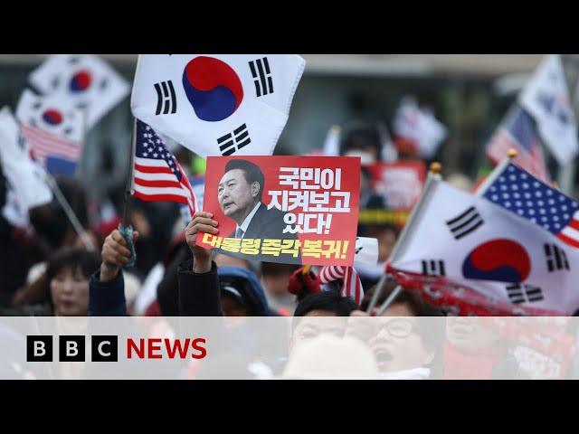 South Korean court orders impeached President Yoon Suk-Yeol's release from jail | BBC News