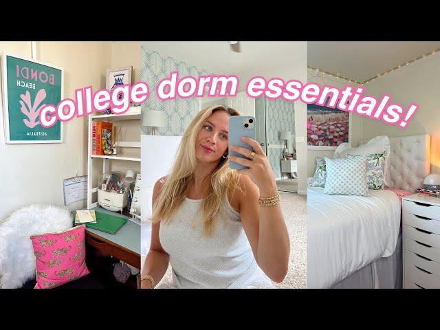 DORM ROOM ESSENTIALS! *college necessities + what to bring to college*