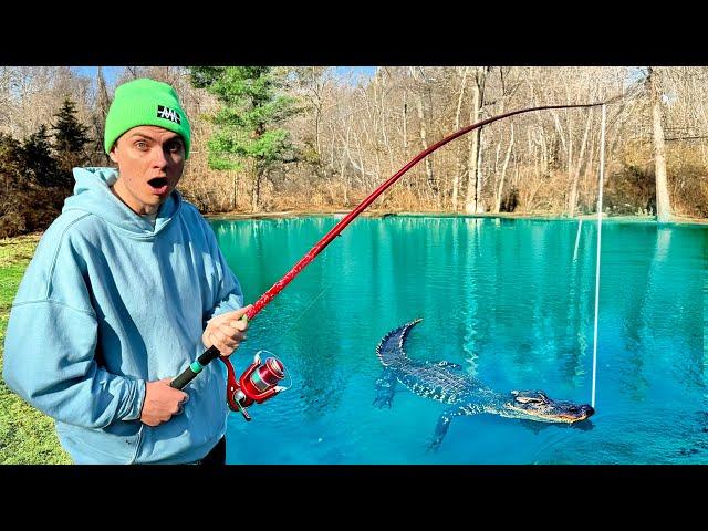 Fishing For Monster In Pond! (caught it)