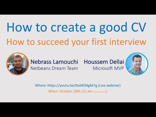 How to create a good CV & succeed your interview [Arabic]