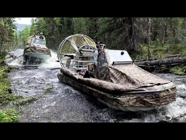 Ураганим на аэролодке по бурелому и таежной реке! Новая аэролодка Берег 560 Турбо