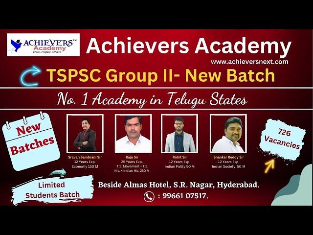 TSPSC Group 2 Coaching | Group 2 Coaching New Offline Batch @ACHIEVERSACADEMY