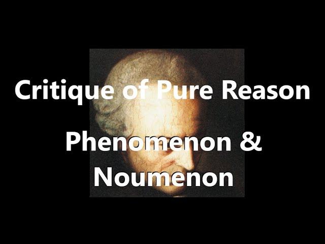 Phenomenon and Noumenon | Critique of Pure Reason