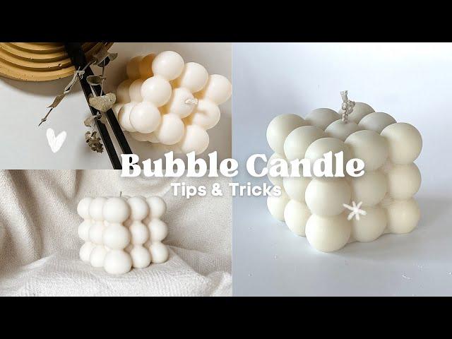 Bubble candle tutorial, how to make the perfect bubble candle | Wick? Wax?