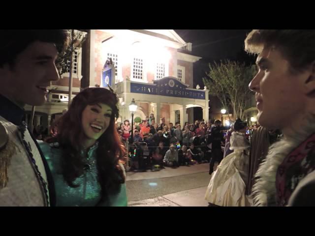 Disney Christmas Parade with the Royals Walking and Greeting Tommy!