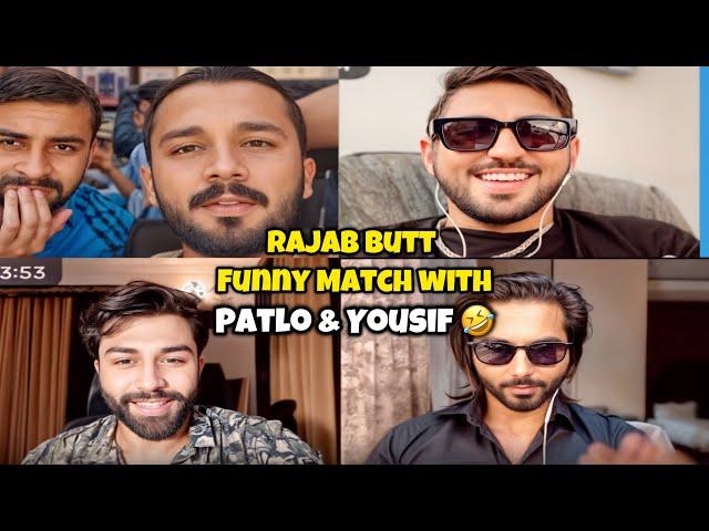 Rajab Butt Funny Live Match With Mr. Patlo & Yousif  | TikTok Live Match 