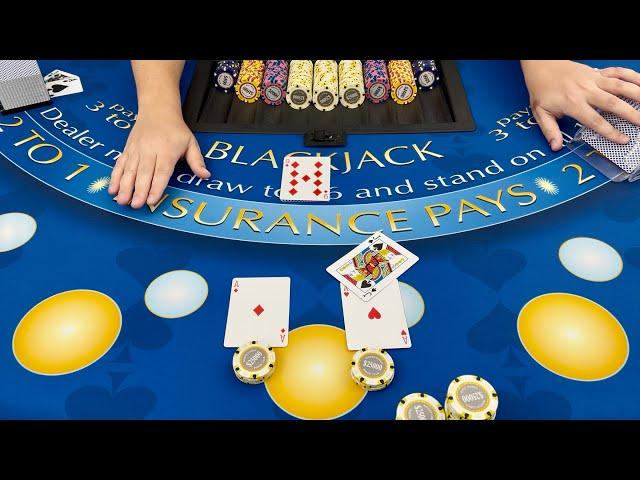 SPLITTING ACES FOR $200,000 IN THRILLING $800,000 BLACKJACK HIGH LIMIT ROOM SESSION!