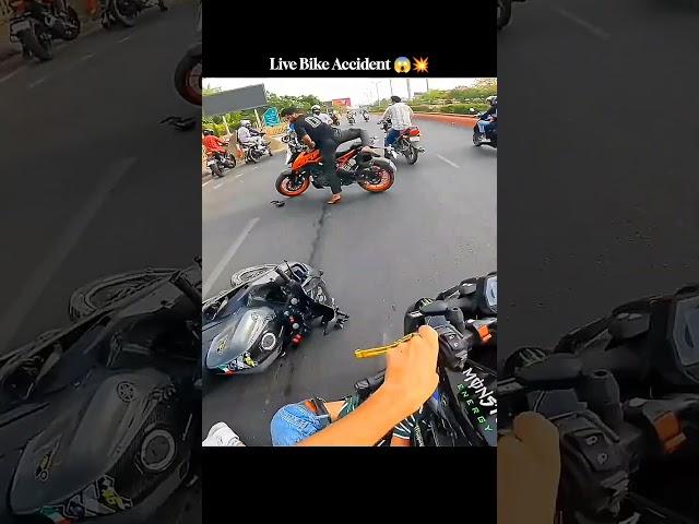 Live Bike Accident  #shorts #rider #bikeride #crash #accident #viral #motovlog #bikelife