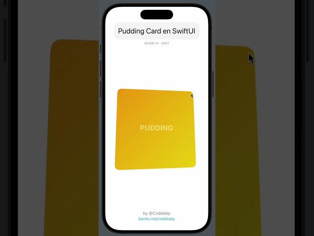 Pudding Card en SwiftUI