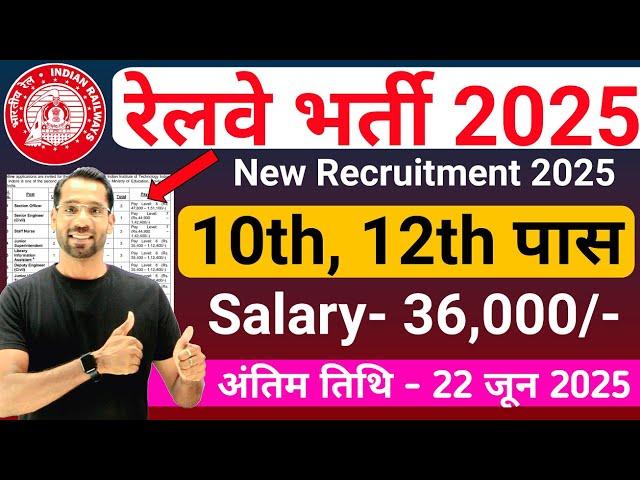 Railway में निकली Group C & D की भर्ती | Railway Recruitment 2025 | RRC New Vacancy 2025 | 10th Pass