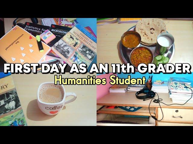 My First Day As a Class 11th Grader  | Study Vlog | Class 11 Study Vlog | Humanities Student