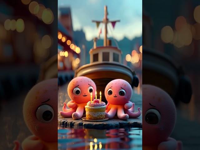 Lonely Baby Octopus Cries in the Dark Sea  | Lost & Afraid #shark #whale #ocean #shorts