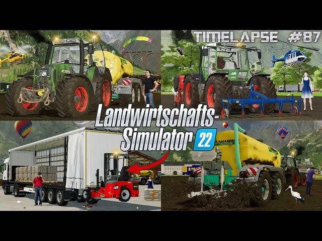 GÜLLEAUSBRINGUNG mit HINDERNISSEN!  Ein PALFINGER MITNAHMESTAPLER?  | [LS22] - Timelapse #87