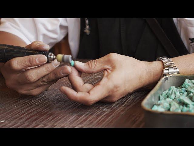 The process of transforming lightless natural stones into beautifully shining necklaces!