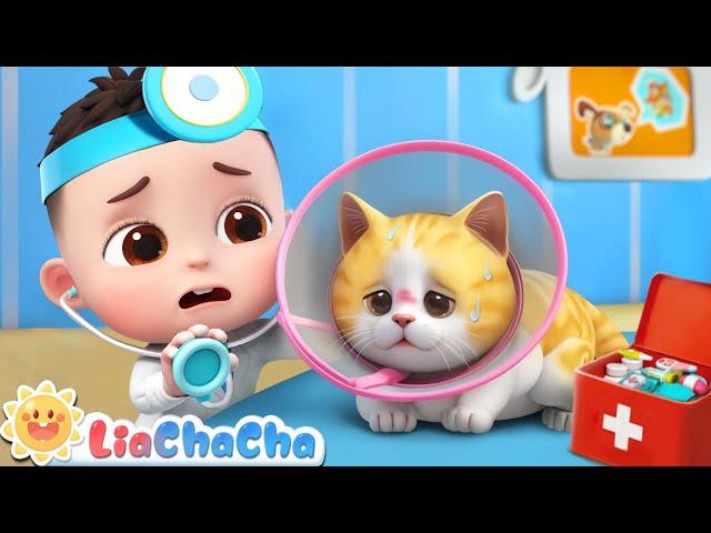 Kitty Is Sick Song | Pet Care Song | Kids Songs & Nursery Rhymes | LiaChaCha