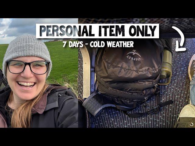 Personal Item Only & Cold Weather  Extreme Minimalist Packing