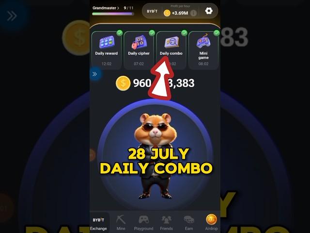 Hamster Kombat 28 July Daily Combo Card Today