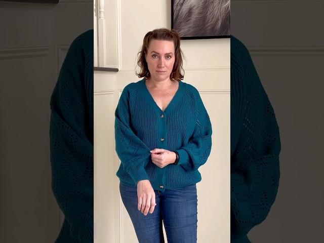 I LOVE This Puffy Sleeve Knit Cardigan From Amazon! The V-Neck Is Perfect With This Design