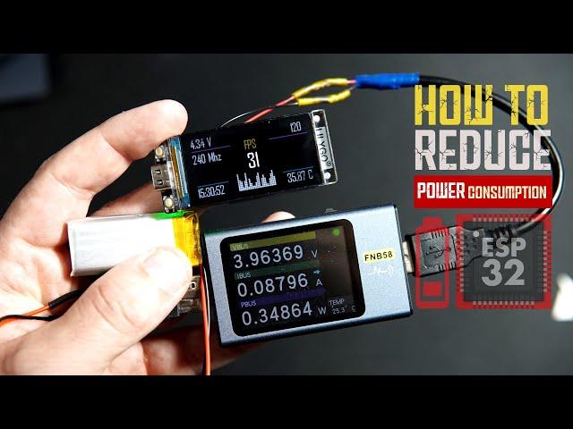 How to reduce power consumption on an ESP32 development board. PART1