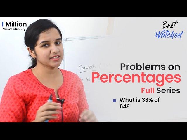 Aptitude Made Easy – Problems on Percentages full series, Learn maths #StayHome