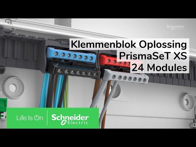 Ontdek Klemmenblokken Oplossing in PrismaSeT XS 24 Modules Behuizingen | Schneider Electric Support