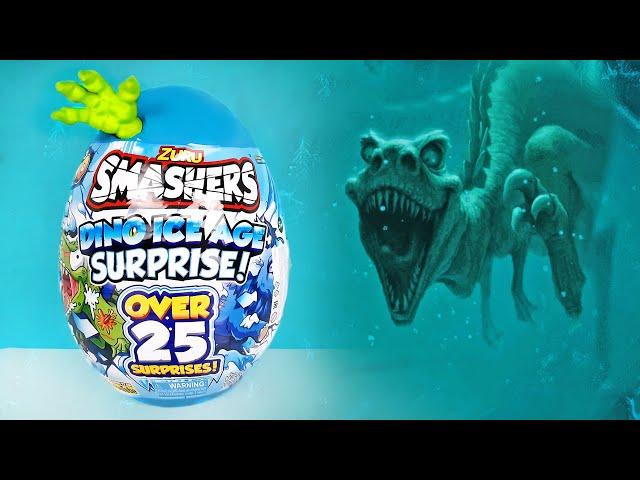 ГИГАНТСКОЕ ЯЙЦО ДИНОЗАВРА! 25 СЮРПРИЗОВ Smashers ZURU DINO ICE AGE! Jurassic World EGG toys unboxing