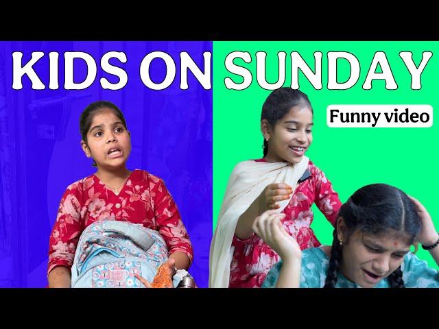 Kids on Sunday funny video  || childrens sunday work || funny video || ridermallesh atoz||