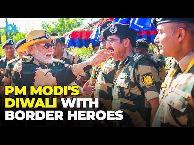 PM Modi Celebrates Diwali with BSF Jawans Near Indo-Pak Border, Reaffirms Border Resolve