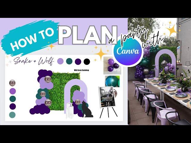 How to Plan a Party using Canva and Pinterest!