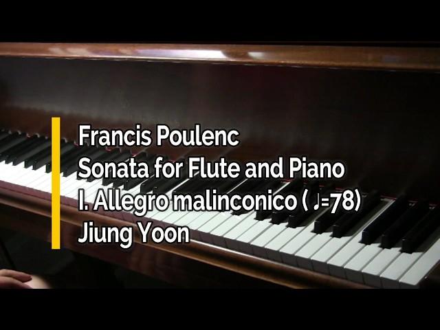 Piano part- Poulenc, Sonata for Flute and Piano, I. Allegro malinconico, =78