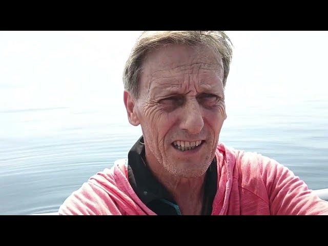 Foreigner Alone On His Boat Fishing In The Philippines