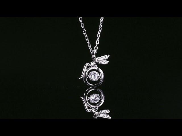 小精灵 | Cubic Zirconia 锆石 | 跳动的心项链 | Dance Pendant