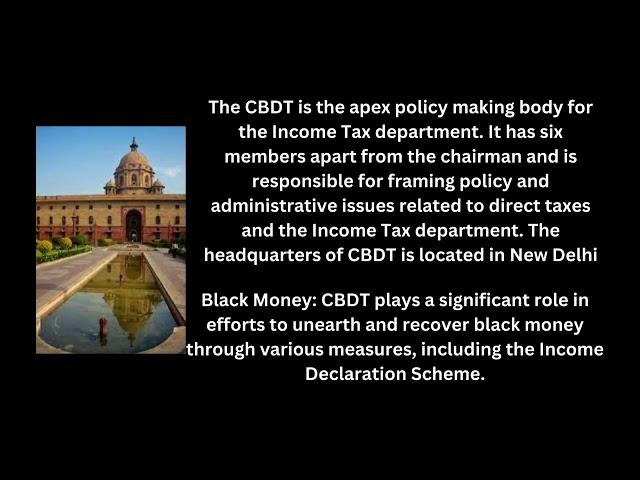 CBDT | Central Board Of Direct Taxes | Functions | Power | Structure | What is CBDT ? | Income Tax